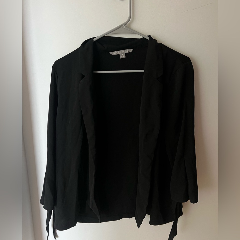 Valerie Stevens Black Blazer Modern Minimalist Design